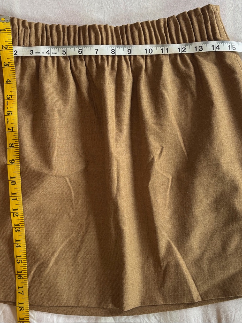 J. Crew Tan and Blush Pleated Mini Skirt